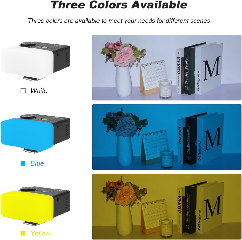 soonpho Flash Diffuser Set Compatible with Godox im30, White Blue Yellow, 3 Pack Photography Light Modifiers ((3-Colorful)) - Image 3